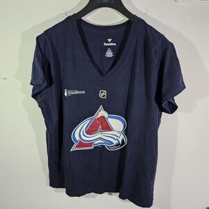 Women's Fanatics NHL Colorado Avalanche Nathan Mackinnon Stanley Cup T-Shirt!